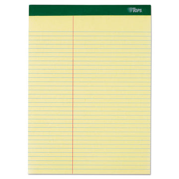 TOPS™ Double Docket Ruled Pads, Pitman Rule Variation (offset Dividing Line - 3" Left), 100 Canary 8.5 X 11.75 Sheets, 6-pack freeshipping - TVN Wholesale